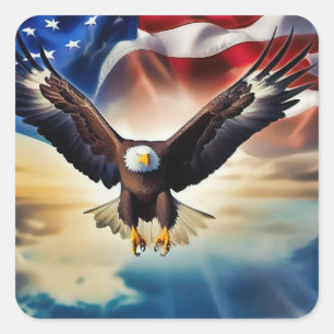 Adesivo Quadrado American Eagle Sticker