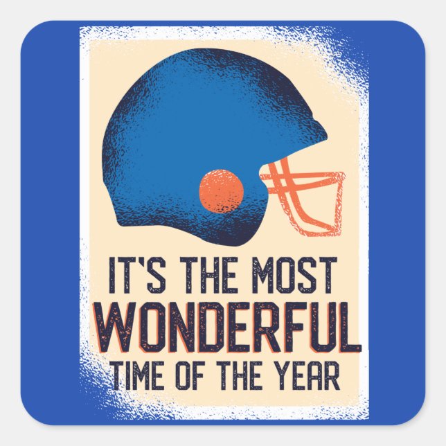 Adesivo Quadrado American Futebol Engraçado (Frente)