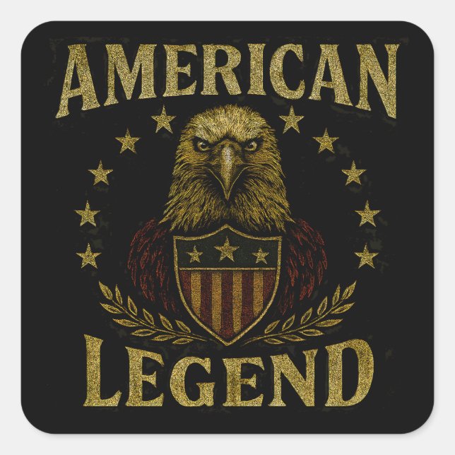 Adesivo Quadrado American Legend – USA Heritage Pride Bold (Frente)