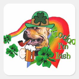 Adesivo Quadrado American Pit Bull Terrier St Patricks