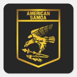 Adesivo Quadrado American Samoa Emblem