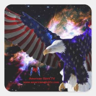 Adesivo Quadrado American Spirit TV - U.S.A. Eagle Sticker