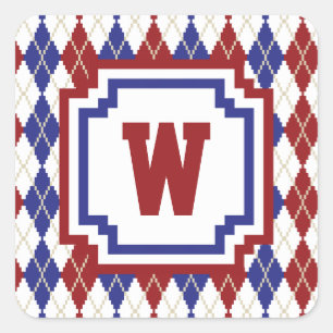 Adesivo Quadrado Americana Argyle Sticker