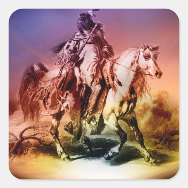 Adesivo Quadrado Americano nativo (Frente)