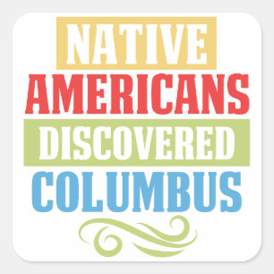 Adesivo Quadrado Americanos nativos Descobertos Columbus