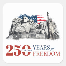 Adesivo Quadrado America's Semiquincentennial 250 Years of Freedom