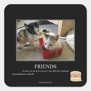 Adesivo Quadrado Amigos