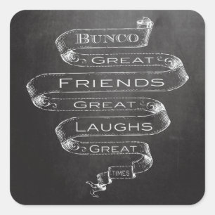 Adesivo Quadrado Amigos do excelente de Bunco