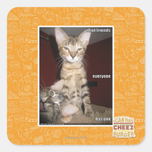 Adesivo Quadrado Amigos Idiotas