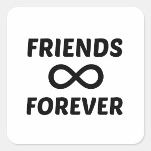 ADESIVO QUADRADO AMIGOS PARA SEMPRE