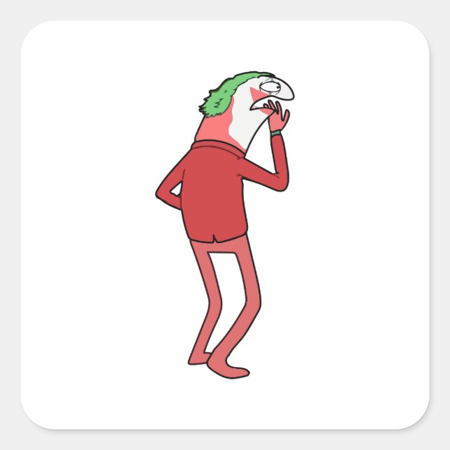 Adesivo Quadrado Amigos sorridentes Alan Psychicpebbles Natação adu (Frente)