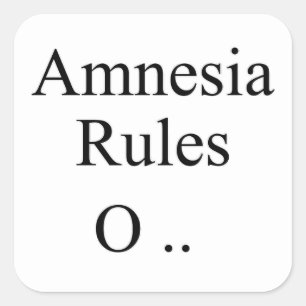 Adesivo Quadrado Amnésia