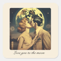 Amo-te à lua, poster de viagens personalizável