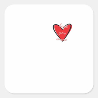 Adesivo Quadrado Amo Você Mais Estilo Minimalista Criativo