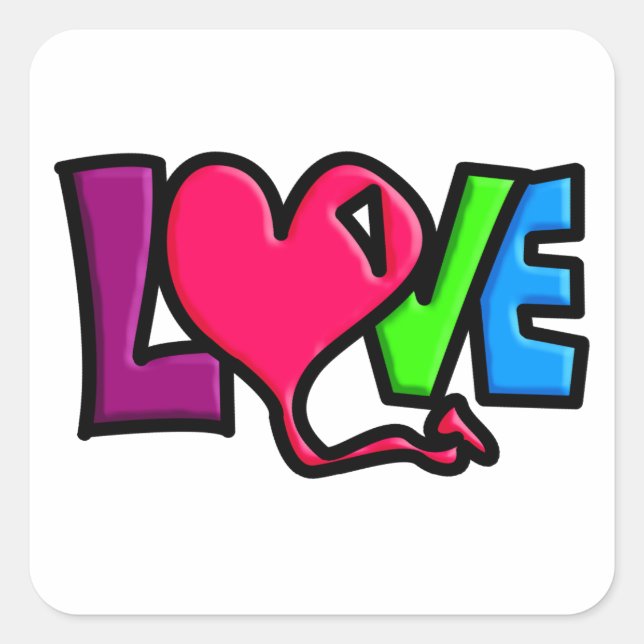 Adesivo Quadrado Amor (Frente)