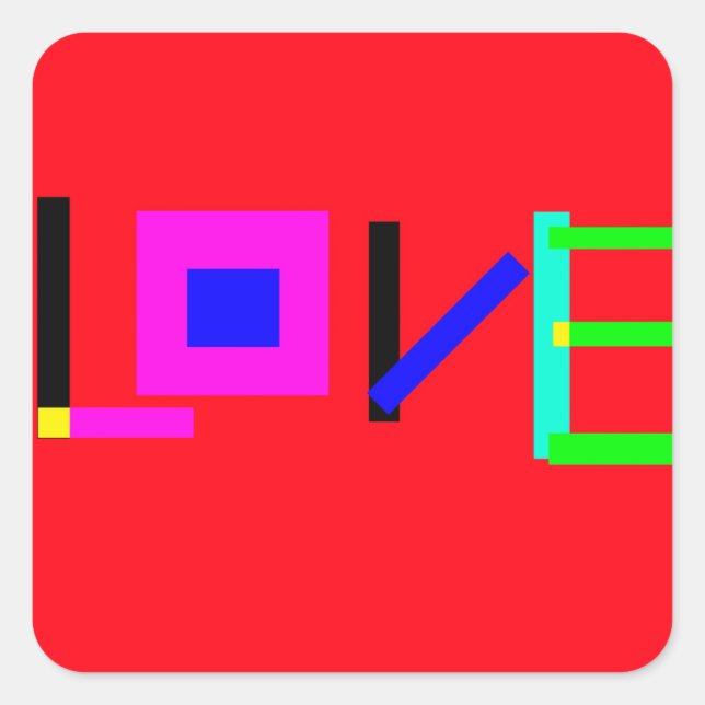 Adesivo Quadrado Amor (Frente)
