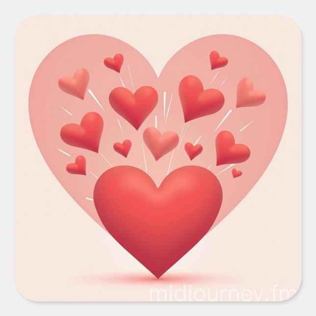 Adesivo Quadrado amor (Frente)