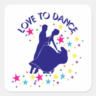 Adesivo Quadrado Amor à dança