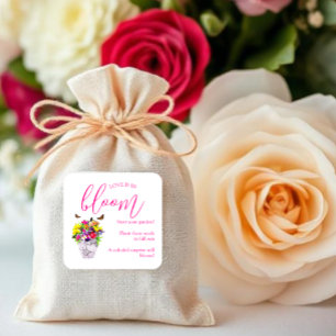 Adesivo Quadrado Amor A Favor De Sementes De Flor De Casamento De S