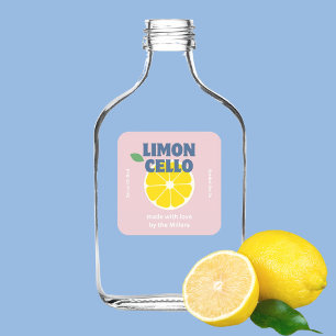 Adesivo Quadrado Amor Caseiro Moderno Limoncello Líquido Rosa Kraft