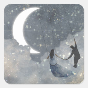 Adesivo Quadrado Amor Celestial