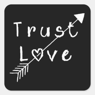 Adesivo Quadrado Amor da confiança