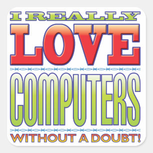 Adesivo Quadrado Amor dos computadores