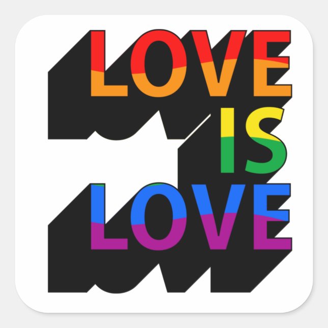 Adesivo Quadrado Amor é Amor (Frente)