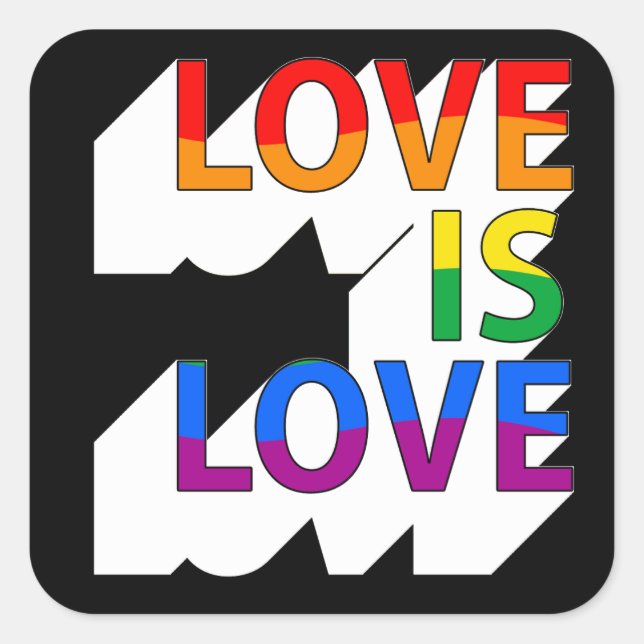 Adesivo Quadrado Amor é Amor (Frente)