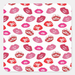 Adesivo Quadrado Amor E Beijos