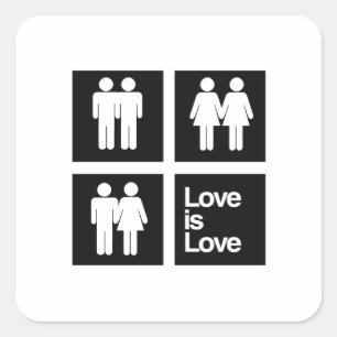 Adesivo Quadrado Amor é Blocos de Amor