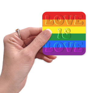 Adesivo Quadrado Amor é Orgulho gay