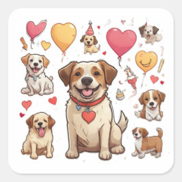 Adesivo Quadrado Amor e riso