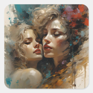 Adesivo Quadrado Amor Lésbico Verdadeiro