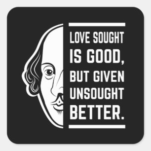Adesivo Quadrado Amor Procurado É Uma Boa Citação Shakespeare