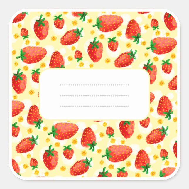 Adesivo Quadrado Amoras e margaridas (Frente)