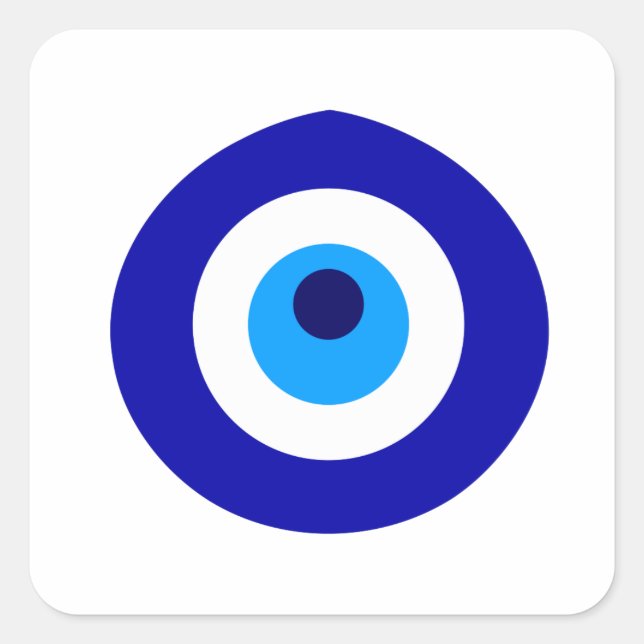 Adesivo Quadrado Amuleto turco chamado Nazar (Frente)