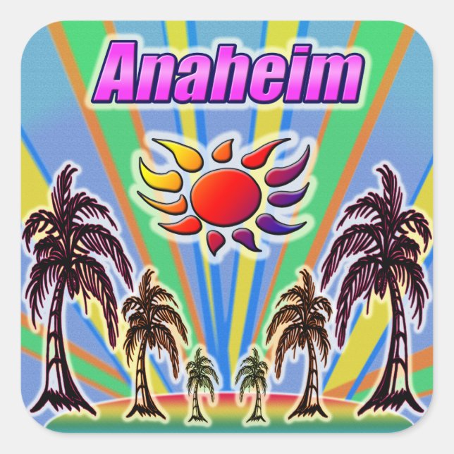 Adesivo Quadrado Anaheim Summer Love Sticker (Frente)