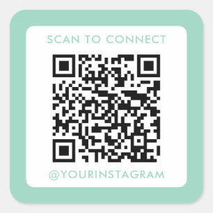 Adesivo Quadrado análise moderna para ligar o código qr digitalizáv