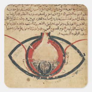 Adesivo Quadrado Anatomia do olho, de um livro em doenças de olho