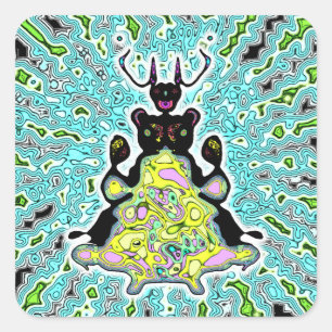 Adesivo Quadrado Anatomia secreta de um hamster espacial v2-1