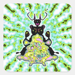 Adesivo Quadrado Anatomia secreta de um hamster espacial v3-1