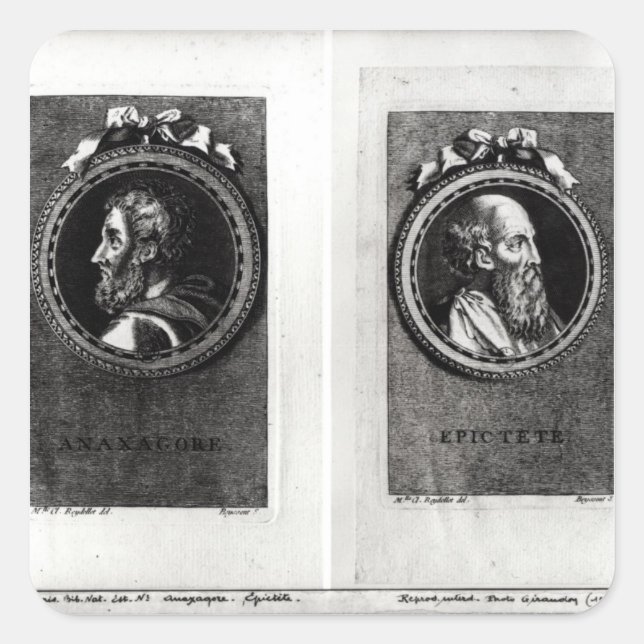 Adesivo Quadrado Anaxagorus e Epictetus (Frente)