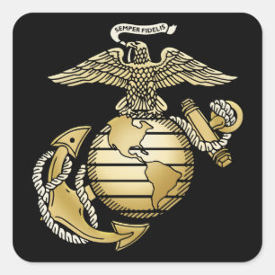 Adesivo Quadrado Âncora do globo de Eagle