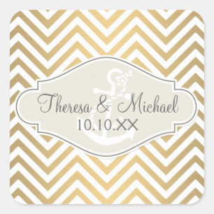 Adesivo Quadrado Ancoragem Náutica Moderna de Stripe de Disquete