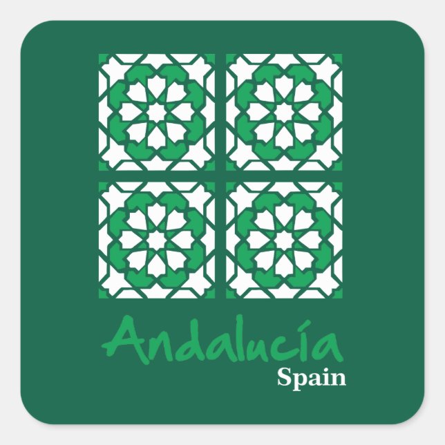 Adesivo Quadrado Andalusian Tiles 2 (Frente)