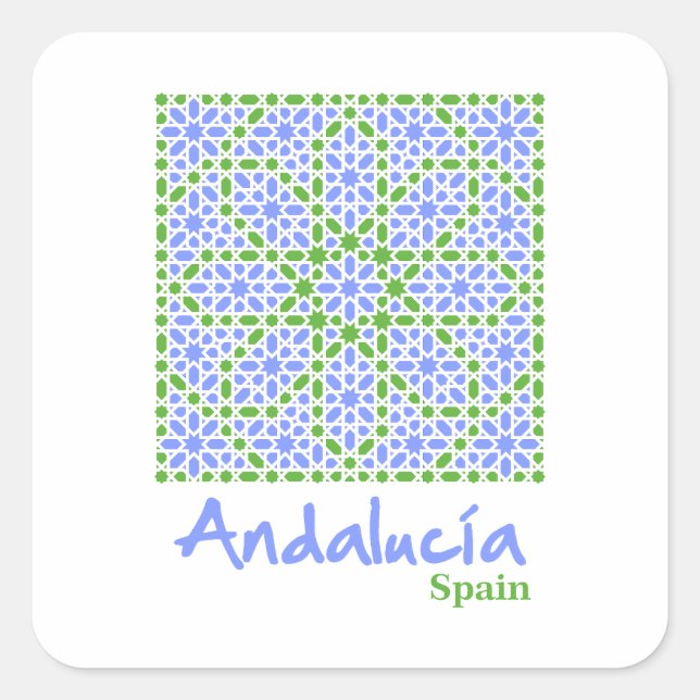 Adesivo Quadrado Andalusian Tiles 7 (Frente)