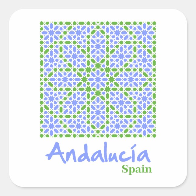 Adesivo Quadrado Andalusian Tiles 7 (Frente)
