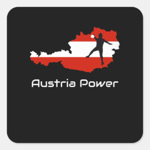 Adesivo Quadrado Andebol - Áustria Power Austria Shirt