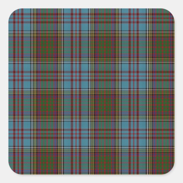 Adesivo Quadrado Anderson Clan Family Tartan (Frente)